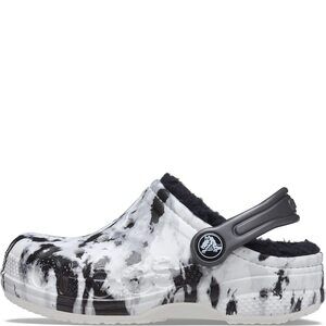 Crocs Baya Printed Lined Clog (Toddler/Little Kid) White/Grey 6 Toddler M